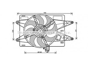 AVA QUALITY COOLING FT7558 ventiliatorius, radiatoriaus 
 Aušinimo sistema -> Oro aušinimas
46767294, 51732320, 51738720