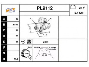 SNRA PL9112 starteris