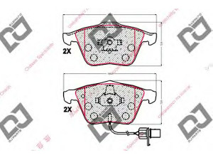 DJ PARTS BP1891 stabdžių trinkelių rinkinys, diskinis stabdys 
 Techninės priežiūros dalys -> Papildomas remontas
4E0698151F, 4E0698151M, 4F0698151A