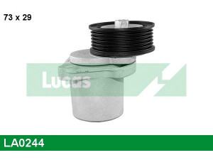 LUCAS ENGINE DRIVE LA0244 įtempiklio skriemulys, V formos rumbuotas diržas 
 Diržinė pavara -> V formos rumbuotas diržas/komplektas -> Įtempiklio skriemulys