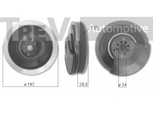 TREVI AUTOMOTIVE PC1027 skriemulys, alkūninis velenas 
 Diržinė pavara -> Dirželio skriemulys
057105251D, 057105251D, 057105251D