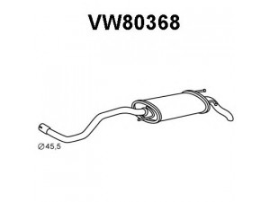 VENEPORTE VW80368 galinis duslintuvas 
 Išmetimo sistema -> Duslintuvas
6N0253609AF, 6N0253609AJ, 6N0253609E