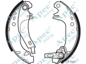 APEC braking SHU671 stabdžių trinkelė 
 Stabdžių sistema -> Būgninis stabdys -> Stabdžių įdėklas/ trinkelė
95609801, 95609802