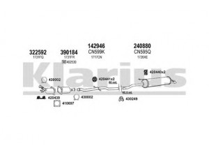 KLARIUS 180787E išmetimo sistema 
 Išmetimo sistema -> Išmetimo sistema, visa