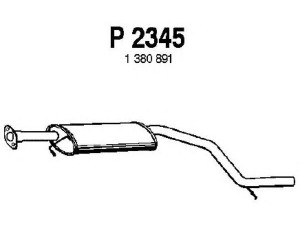FENNO P2345 vidurinis duslintuvas 
 Išmetimo sistema -> Duslintuvas
1133113, 1134714, 1380891