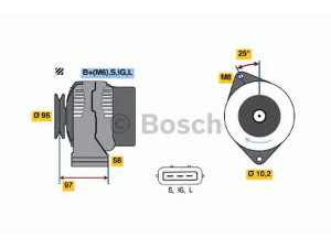 BOSCH 0 986 043 021 kintamosios srovės generatorius 
 Elektros įranga -> Kint. sr. generatorius/dalys -> Kintamosios srovės generatorius
27060 64080, 27060 64100