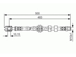 BOSCH 1 987 481 115 stabdžių žarnelė 
 Stabdžių sistema -> Stabdžių žarnelės
1H0 611 701 A, 1H0 611 701 B