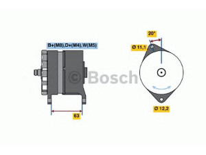 BOSCH 0 120 469 113 kintamosios srovės generatorius 
 Elektros įranga -> Kint. sr. generatorius/dalys -> Kintamosios srovės generatorius
1516454R, 99461190, 4 891 511