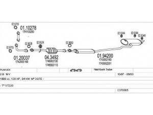 MTS C370005001683 išmetimo sistema 
 Išmetimo sistema -> Išmetimo sistema, visa