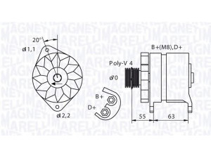 MAGNETI MARELLI 063321395010 kintamosios srovės generatorius 
 Elektros įranga -> Kint. sr. generatorius/dalys -> Kintamosios srovės generatorius
46430573, 60807359, 7581226, 7634024