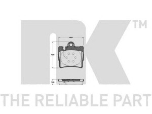 NK 223354 stabdžių trinkelių rinkinys, diskinis stabdys 
 Techninės priežiūros dalys -> Papildomas remontas
0034200620, 0034201920, 0044209420