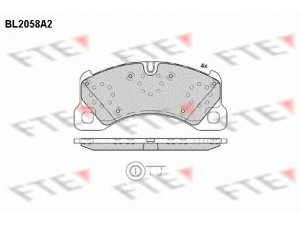 FTE BL2058A2 stabdžių trinkelių rinkinys, diskinis stabdys 
 Techninės priežiūros dalys -> Papildomas remontas
7P0 698 151 B, 955 351 939 61, 955 351 939 62