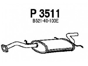 FENNO P3511 galinis duslintuvas 
 Išmetimo sistema -> Duslintuvas
B521-40-100E