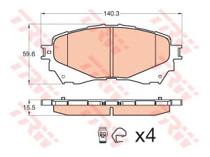 TRW GDB3580 stabdžių trinkelių rinkinys, diskinis stabdys 
 Techninės priežiūros dalys -> Papildomas remontas
G4YA3328Z, G4YA3328ZA, GHY13328Z