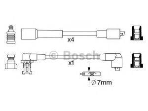 BOSCH 0 986 357 283 uždegimo laido komplektas 
 Kibirkšties / kaitinamasis uždegimas -> Uždegimo laidai/jungtys