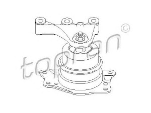 TOPRAN 110 381 variklio montavimas 
 Variklis -> Variklio montavimas -> Variklio montavimo rėmas
6Q0 199 167BQ, 6Q0 199 167CB, 6Q0 199 167CN