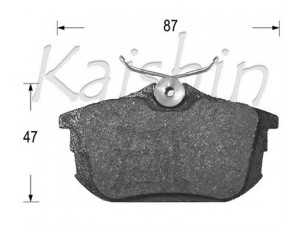 KAISHIN FK6120 stabdžių trinkelių rinkinys, diskinis stabdys 
 Techninės priežiūros dalys -> Papildomas remontas
M850978