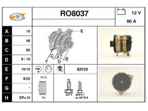 SNRA RO8037 kintamosios srovės generatorius