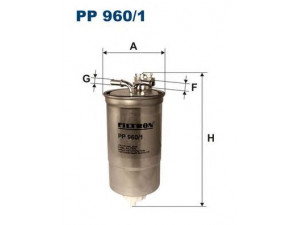 FILTRON PP960/1 kuro filtras 
 Techninės priežiūros dalys -> Papildomas remontas
1M0127401, 1M0127401