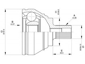 OPEN PARTS CVJ5536.10 jungčių komplektas, kardaninis velenas 
 Ratų pavara -> Sujungimai/komplektas
1K0407311J, 1K0498099B, 1K0498099BX
