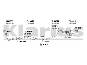 KLARIUS 720110U išmetimo sistema 
 Išmetimo sistema -> Išmetimo sistema, visa