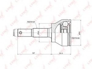 LYNXauto CO-3698 jungčių komplektas, kardaninis velenas
39211-EG000