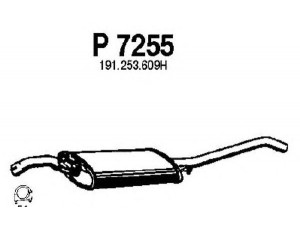 FENNO P7255 galinis duslintuvas 
 Išmetimo sistema -> Duslintuvas
165253609A, 165253609D, 165253609F
