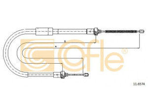 COFLE 11.6574 trosas, stovėjimo stabdys 
 Stabdžių sistema -> Valdymo svirtys/trosai
8200298384, 8200673252