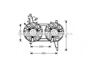 AVA QUALITY COOLING FT7542 ventiliatorius, radiatoriaus 
 Aušinimo sistema -> Oro aušinimas
46525741, 46535927, 46550446