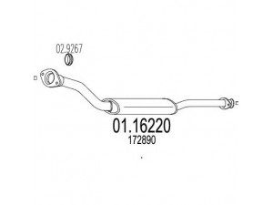 MTS 01.16220 išleidimo kolektorius 
 Išmetimo sistema -> Išmetimo vamzdžiai
172890