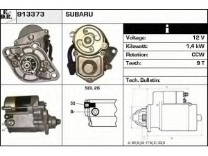 EDR 913373 starteris 
 Elektros įranga -> Starterio sistema -> Starteris
M000T20171, M000T20175, M001T84481