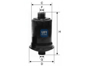 UFI 31.556.00 kuro filtras 
 Techninės priežiūros dalys -> Papildomas remontas
25175534, 25175574, 23300-50020