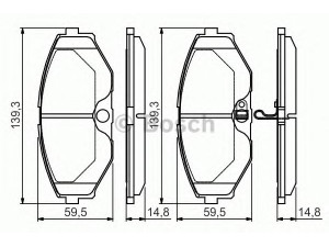 BOSCH 0 986 495 147 stabdžių trinkelių rinkinys, diskinis stabdys 
 Techninės priežiūros dalys -> Papildomas remontas
41060 3Y690, 41060 OP690, AY040 NS063