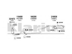 KLARIUS 180745E išmetimo sistema 
 Išmetimo sistema -> Išmetimo sistema, visa