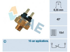 FAE 35430 temperatūros jungiklis, aušinimo skysčio įspėjimo lemputė 
 Aušinimo sistema -> Siuntimo blokas, aušinimo skysčio temperatūra
027 919 369 B