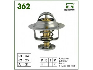 MTE-THOMSON 362.82 termostatas, aušinimo skystis 
 Aušinimo sistema -> Termostatas/tarpiklis -> Thermostat
500329622