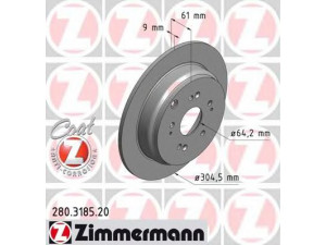 ZIMMERMANN 280.3185.20 stabdžių diskas 
 Stabdžių sistema -> Diskinis stabdys -> Stabdžių diskas
42510-SCAE50