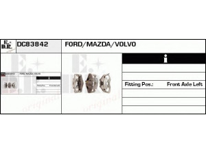 EDR DC83842 stabdžių apkaba 
 Stabdžių sistema -> Stabdžių matuoklis -> Stabdžių matuoklio montavimas
1 368 543, 36000731, 8603386, 8603942