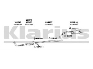 KLARIUS 570103U išmetimo sistema 
 Išmetimo sistema -> Išmetimo sistema, visa