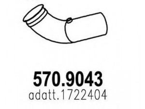 ASSO 570.9043 išleidimo kolektorius 
 Išmetimo sistema -> Išmetimo vamzdžiai
1722404
