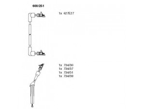BREMI 600/251 uždegimo laido komplektas 
 Kibirkšties / kaitinamasis uždegimas -> Uždegimo laidai/jungtys
9321910