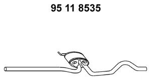 EBERSPÄCHER 95 11 8535 vidurinis duslintuvas 
 Išmetimo sistema -> Duslintuvas
4B0.253.409 AB