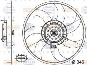 HELLA 8EW 351 026-311 ventiliatorius, radiatoriaus 
 Aušinimo sistema -> Radiatoriaus ventiliatorius
13286515