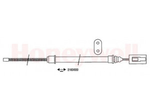 BENDIX 431052B trosas, stovėjimo stabdys 
 Stabdžių sistema -> Valdymo svirtys/trosai
7700554894