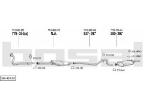 BOSAL 066.424.50 išmetimo sistema 
 Išmetimo sistema -> Išmetimo sistema, visa