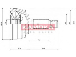 KAMOKA 6360 jungčių komplektas, kardaninis velenas 
 Ratų pavara -> Sujungimai/komplektas
44010-SL5-N01
