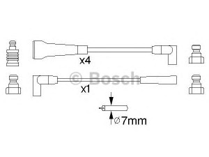 BOSCH 0 986 356 743 uždegimo laido komplektas 
 Kibirkšties / kaitinamasis uždegimas -> Uždegimo laidai/jungtys