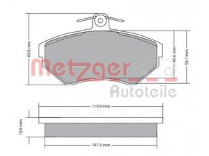 METZGER 1170214 stabdžių trinkelių rinkinys, diskinis stabdys 
 Techninės priežiūros dalys -> Papildomas remontas
8E0 698 151, 8E0 698 151A, 8E0 698 151B