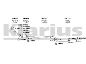 KLARIUS 630068E išmetimo sistema 
 Išmetimo sistema -> Išmetimo sistema, visa