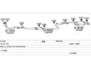 MTS C370068001746 išmetimo sistema 
 Išmetimo sistema -> Išmetimo sistema, visa
